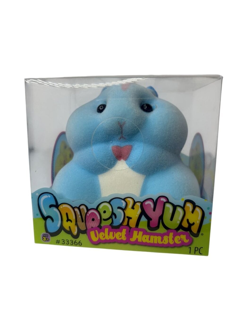 JA-RU Squeesh Yum Velvet Hamster Soft Foam Squeeze Toy BLUE New